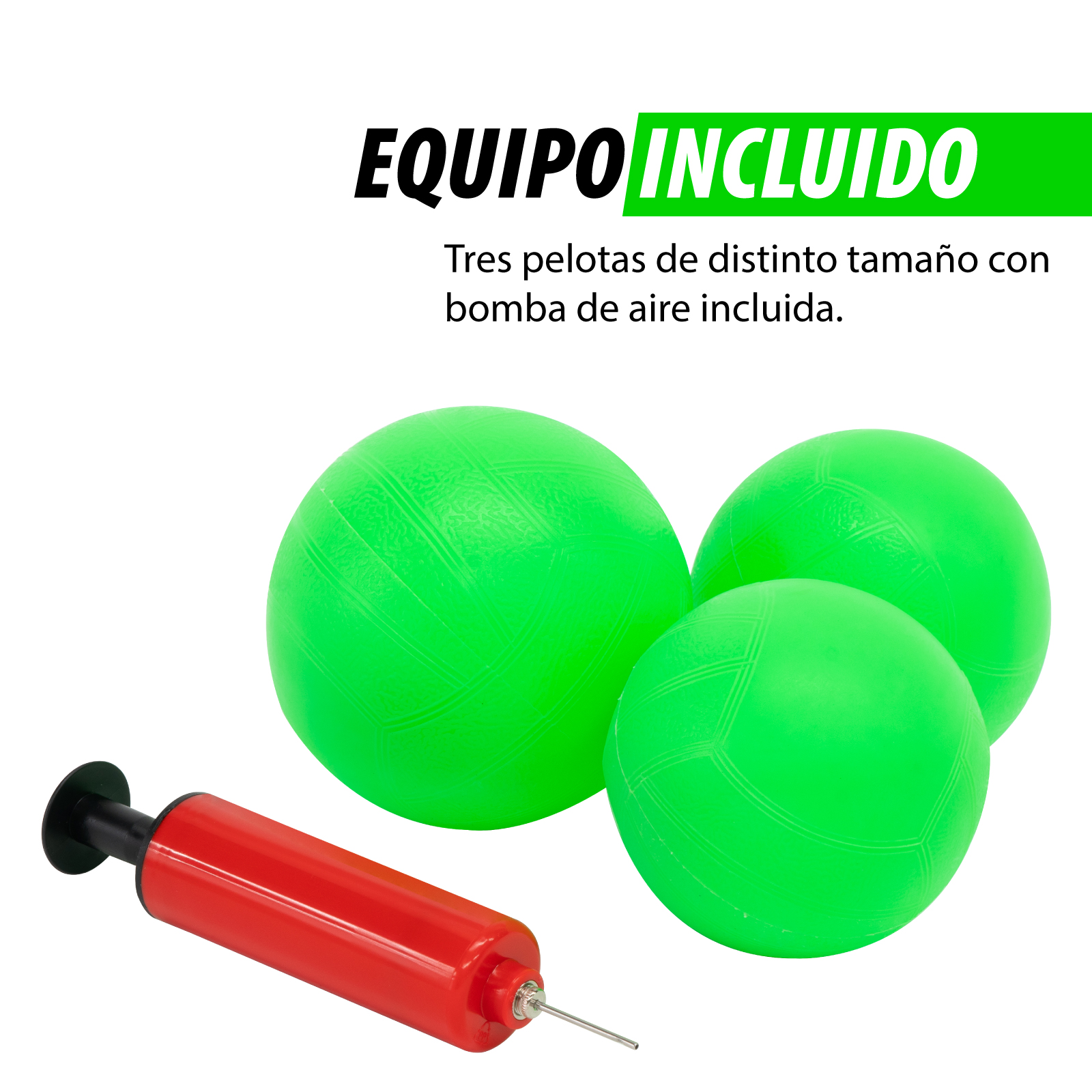Juego de la pelota top verde