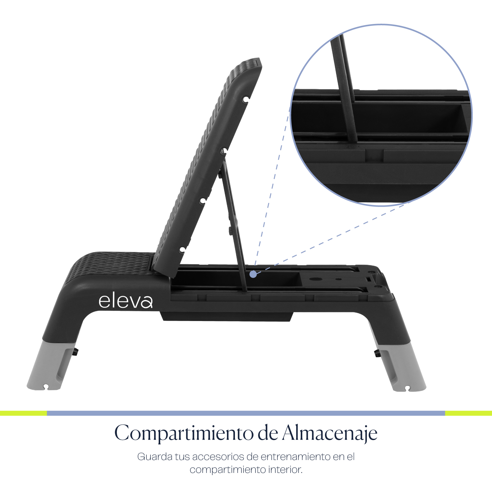 Eleva Banco Multiposiciones Fitness Step Aeróbicos 3 Niveles