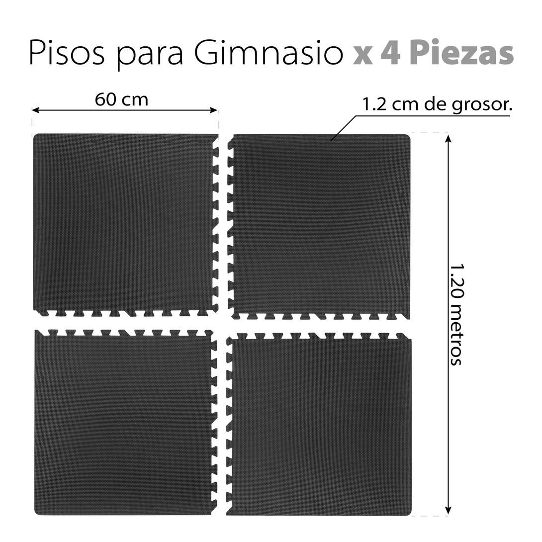 Paquete De Piso Para Gimnasio Soft Eva Foam Rompecabezas 4pz - Altera