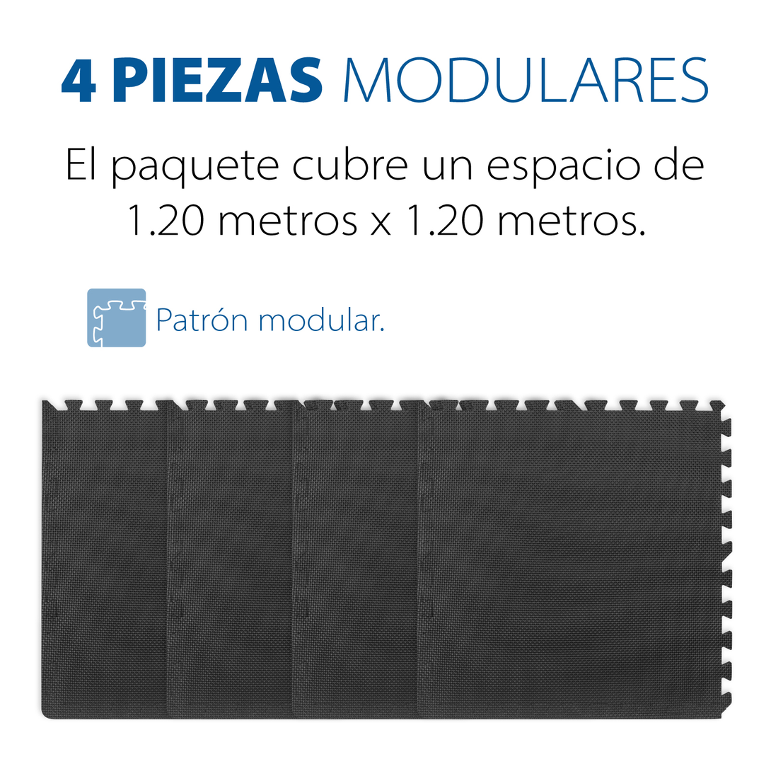 Paquete De Piso Para Gimnasio Soft Eva Foam Rompecabezas 4pz - Altera