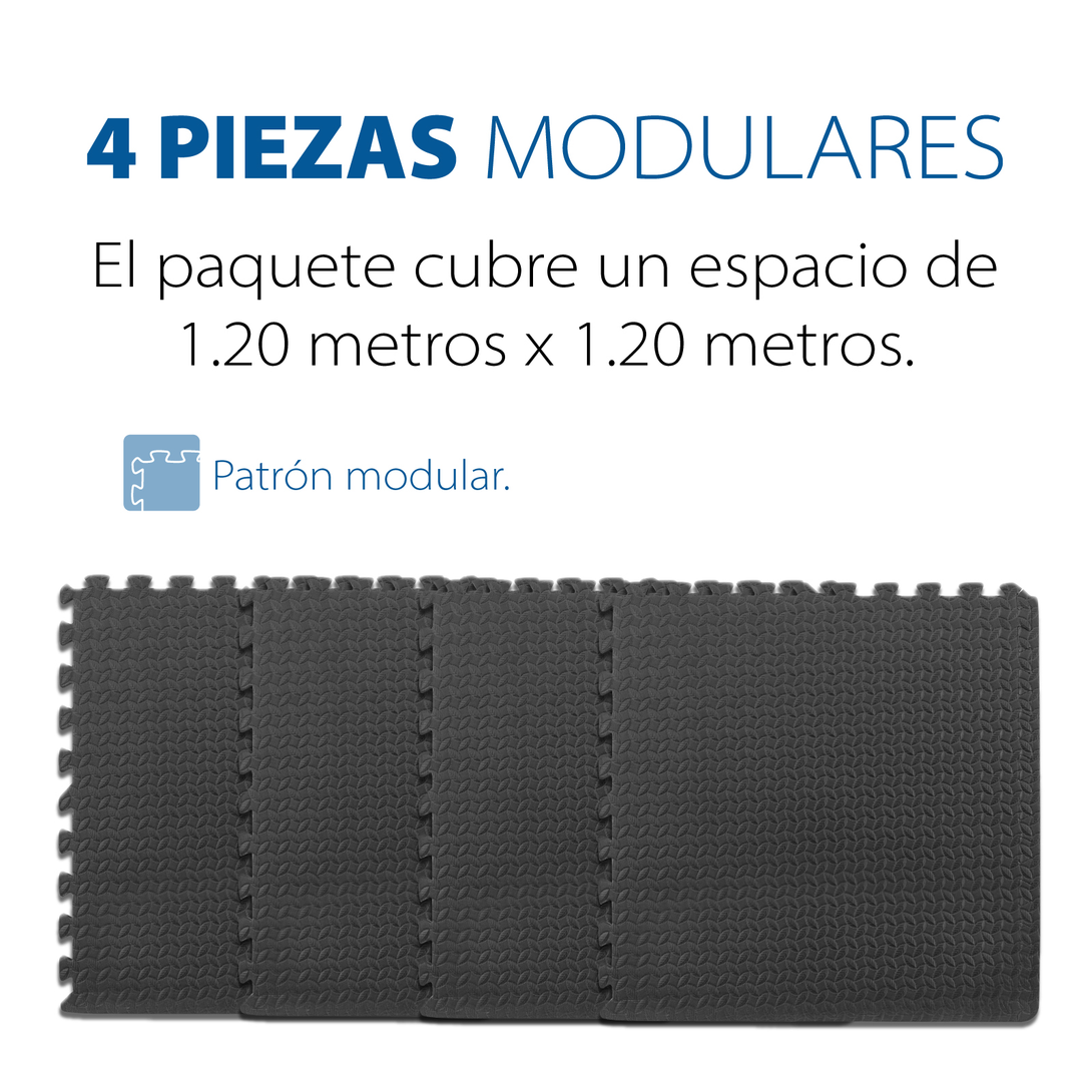 Paquete De Piso Para Gimnasio Soft Eva Foam Rompecabezas 4pz - Altera