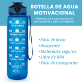 Botella Motivacional Deportiva Agua Libre De Bpa 1 Litro