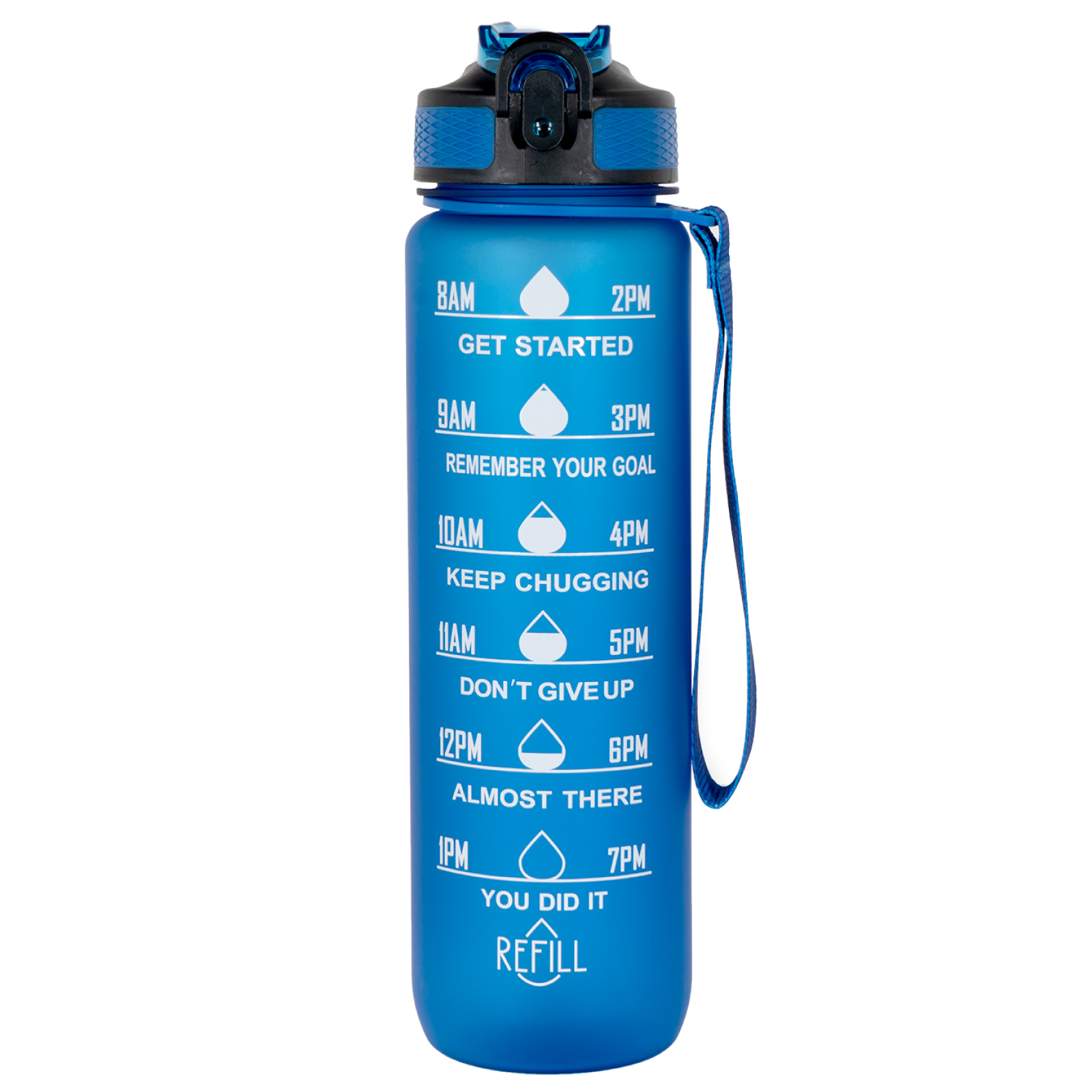 Botella De Agua Motivacional 1,5 Litros Plástica Deporte