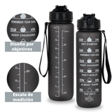 Botella Motivacional Deportiva Agua Libre De Bpa 1 Litro