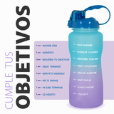 Botella Agua Deportiva Cilindro Envase Motivacional 2.2 Lts