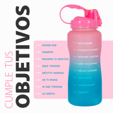 Botella Agua Deportiva Cilindro Envase Motivacional 2.2 Lts