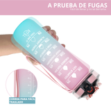 Botella Motivacional Deportiva Agua Libre De Bpa 1 Litro