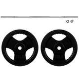 Set De Pesas Barra Recta Gimnasio Discos Acero Vinil 50 Lbs - Altera.fit